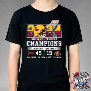 2024 Big 12 Conference Champions Arizona State Sun Devils Arizona State 45-19 win over Iowa State On December 7 2024 At AT T Stadium Unisex T-Shirt