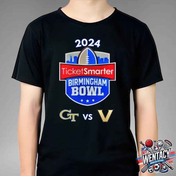 2024 Birmingham Bowl At College Football Georgia Tech Yellowjackets And Vanderbilt Commodores NCAA Unisex T-Shirt