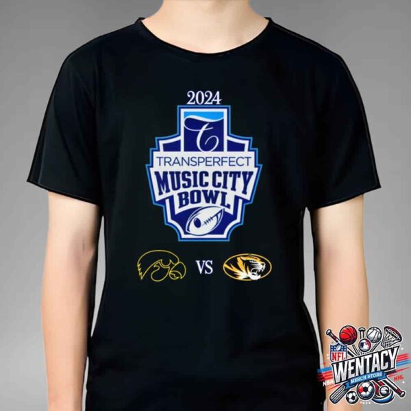 2024 NCAA Music City Bowl College Football Iowa Hawkeyes And Missouri Tigers Unisex T-Shirt