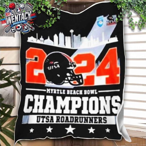 2024 NCAA Myrtle Beach Bowl Champions UTSA Roadrunners On December 23 2024 At Brooks Stadium Fleece Blanket