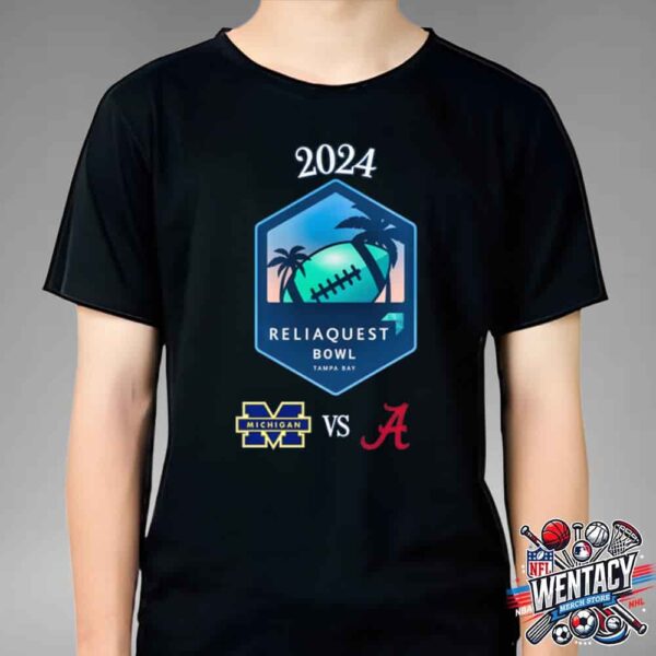 2024 NCAA Reliaquest Bowl College Football Alabama Crimson-Tide And Michigan Wolverines Unisex T-Shirt