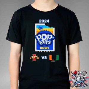 2024 Pop-Tarts Bowl NCAA College Football Match-Up Iowa State Cyclones And Miami Hurricanes Unisex T-Shirt