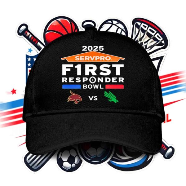 2025 First Responder Bowl NCAA College Football North Texas Mean Green And Texas State Bobcats Classic Cap