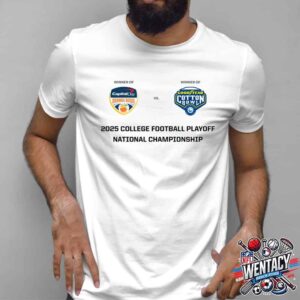 2025 NCAA College Football Playoff National Championship Capital One Orange Bowl Vs Goodyear Cotton Bowl On January 20 Mercedes-Benz Stadium Atlanta Georgia Unisex T-Shirt