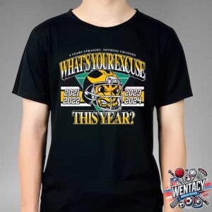 Michigan Wolverines NCAA 4 Year Staight Nothing Changes Whats Your Excuse This Year Unisex T-Shirt