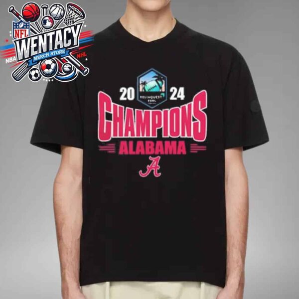 Alabama Crimson Tide NCAA Champions Reliaquest Bowl 2024 Dec 31 2024 Tampa Pl Unisex T-Shirt