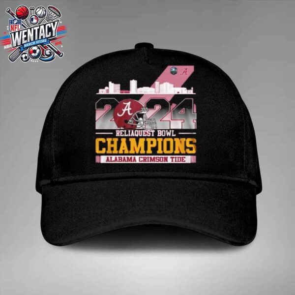 Alabama Crimson Tide NCAA Champions Reliaquest Bowl 2024 On December 31 2024 In Tampa Pl Classic Hat-Cap