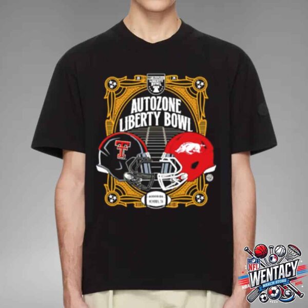 Arkansas Razorbacks Vs Texas Tech Red Raiders 2024 Autozone Liberty Bowl NCAA On Dec 27 In Memphis TN Unisex T-Shirt