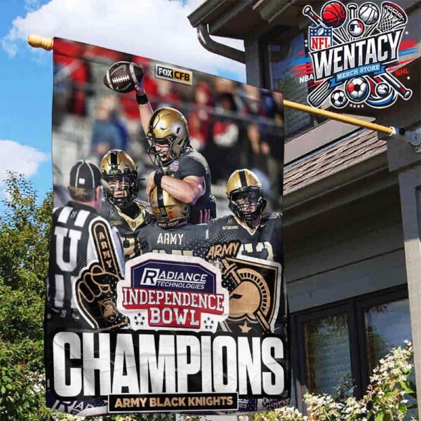 Army Black Knights NCAA Radiance Technologies Independence Bowl Champions 2024 Garden House Flag