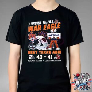 Auburn Tigers War Eagle Beat 43-41 Texas A M Aggies On november 23 2024 NCAA At Jordan Hare Stadium Unisex T-Shirt