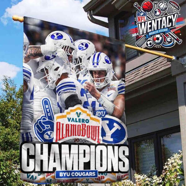 BYU Cougars Valero Alamo Bowl NCAA Champions 2024 Garden House Flag