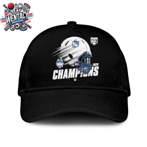 Champions Uconn Huskies NCAA 2024 Wasabi Fenway Bowl Champion On December 28th At Fenway Park Hat-Cap