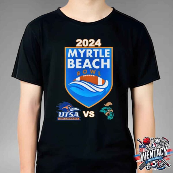 Coastal Carolina Chanticleers Vs The UTSA Roadrunners NCAA 2024 Myrtle Beach Bowl Unisex T-Shirt