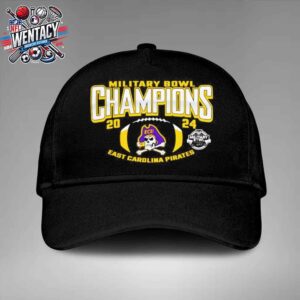 East Carolina Pirates 2024 NCAA Go Bowling Military Bowl Champions Hat-Cap