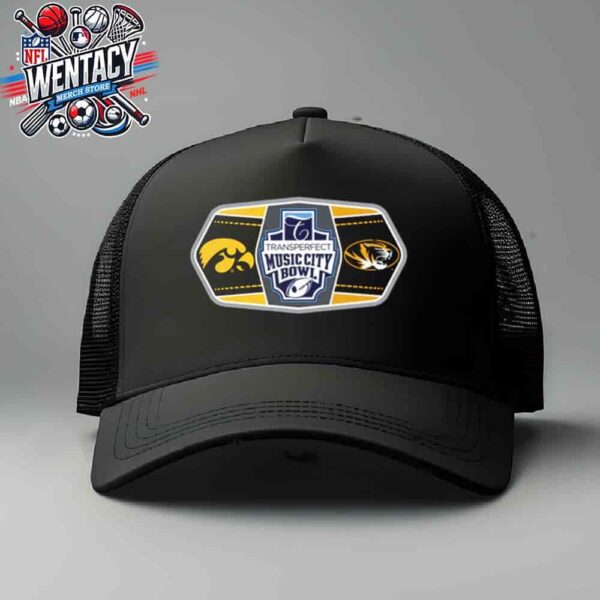 Iowa Hawkeyes Vs Missouri Tigers NCAA Transperfect Music City Bowl 2024 On December 30th At Nissan Stadium In Nashville TN Classic Trucker Hat-Cap