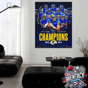 Los Angeles Rams NFL Champions NFC West Division 2024 Home Decor Poster Canvas