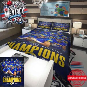 Los Angeles Rams NFL Champions NFC West Division 2024 Bedding Set