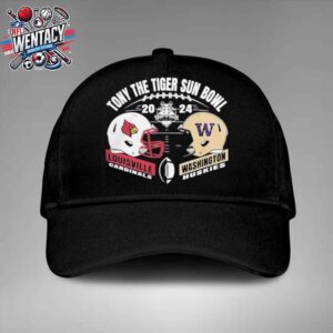 Louisville Cardinals Vs Washington Huskies NCAA Tony The Tiger Sun Bowl Champions 2024 El Paso TX Classic Hat-Cap