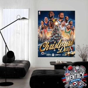 NBA Christmas Day Xmas 2024 On ESPN ABC ESPN+ & Disney Home Decor Poster Canvas