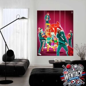 NFL Christmas Gameday On December 25 2024 X Squid Game Season 2 Home Decor Poster Canvas