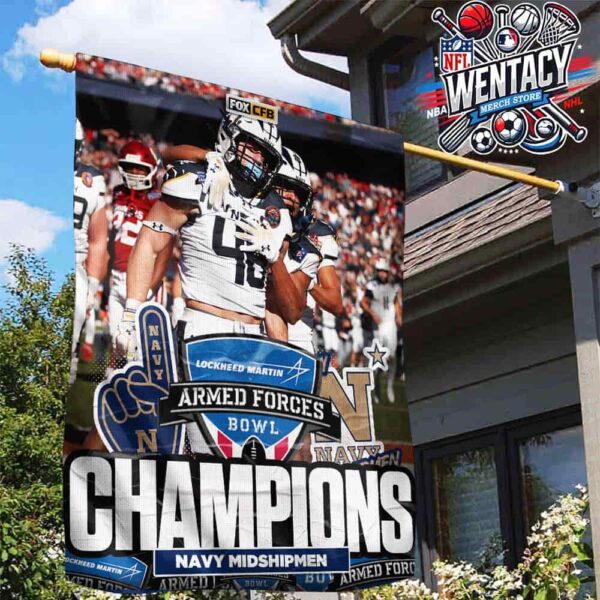 Navy Midshipmen Champions NCAA Lockheed Martin Armed Forces Bowl 2024 Garden House Flag