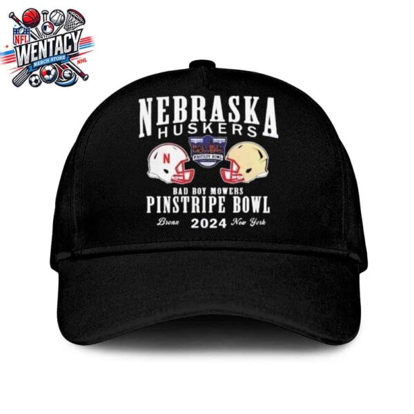 Nebraska Cornhuskers Bad Boy Mowers Pinstripe Bowl NCAA 2024 At Yankee Stadium The Bronx In New York Hat-Cap