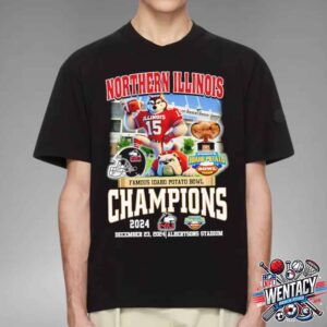 Northern Illinois NCAA Famous Idaho Potato Bowl Champions On December 23 2024 At Albertsons Stadium Unisex T-Shirt