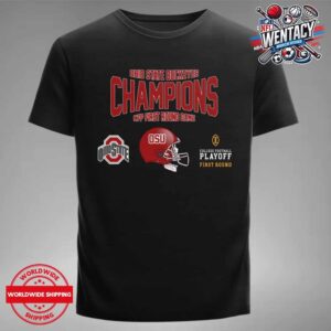 Ohio State Buckeyes University Football 2024 CFP First Round Game Winner Helmet NCAA Bowl Games 2024-2025 Unisex T-Shirt