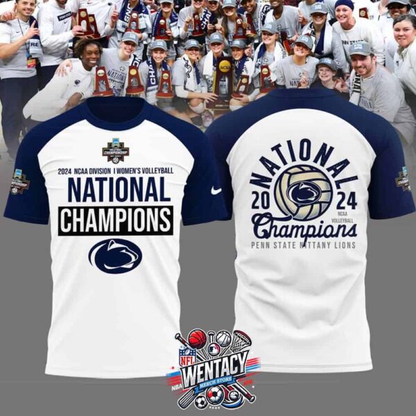 Penn State Nittany Lions 2024 NCAA Division I Women’s Volleyball National Champions Two Sides Unisex T-Shirt