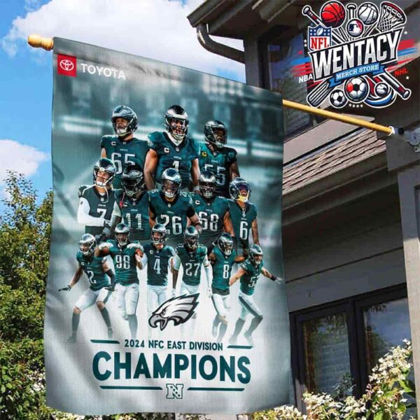 Philadelphia Eagles 2024 NFC East Division Chapiopns Garden House Flag