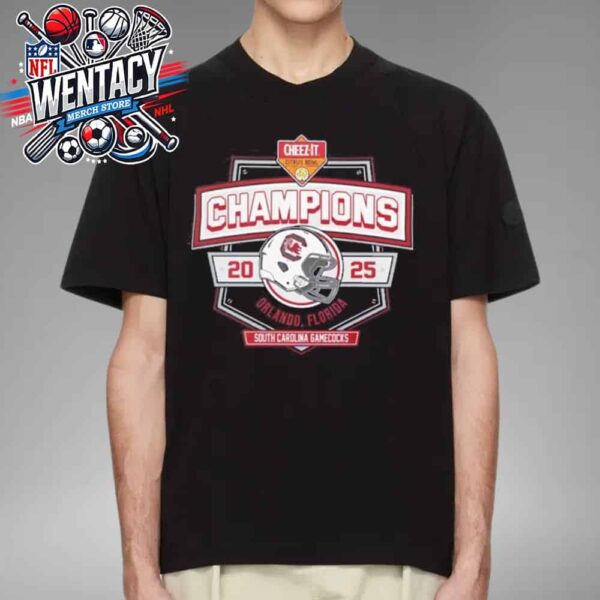 South Carolina Gamecocks NCAA Cheez-It Cirrus Bowl Champions 2024-25 In Orlando Florida Unisex T-Shirt