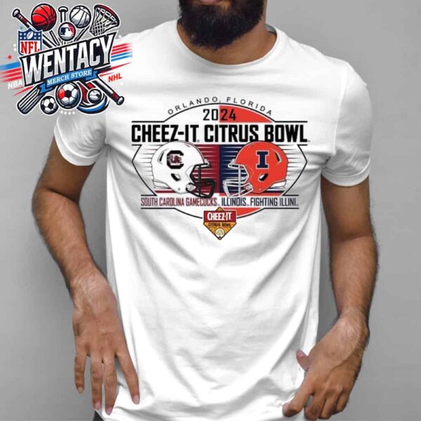 South Carolina Gamecocks Vs Illinois Fighting Illini NCAA Cheez-It Cirrus Bowl 2024 In Orlando Florida Unisex T-Shirt