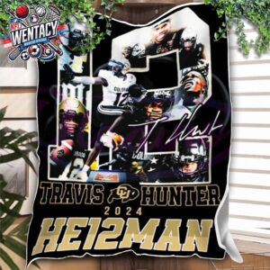 Travis Hunter Colorado Buffaloes Football He12man 2024 Fleece Blanket