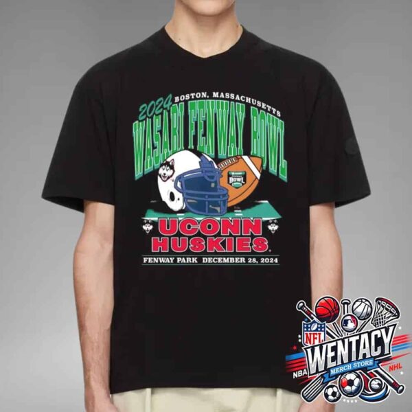 UConn Huskies 2024 Wasabi Fenway Bowl NCAA In Boston MA At Fenway Park On December 28 2024 Unisex T-Shirt