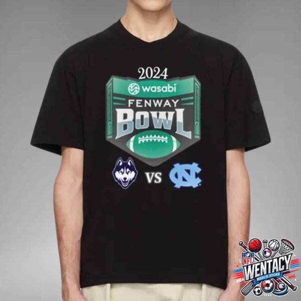 UConn Huskies vs North Carolina Tar Heels 2024 Wasabi Fenway Bowl NCAA Boston MA Unisex T-Shirt