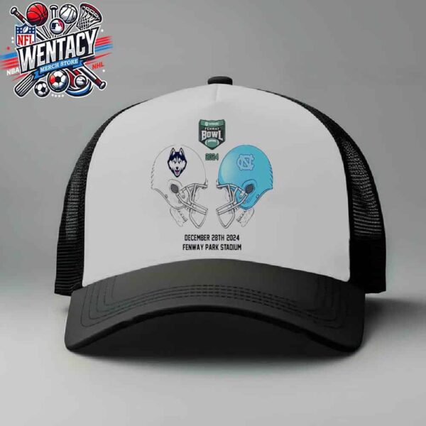 UConn Huskies vs North Carolina Tar Heels 2024 Wasabi Fenway Bowl NCAA On December 28th At Fenway Park Stadium Boston MA Hat-Cap