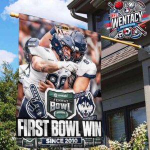 Uconn Huskies First Bowl Win Since 2010 Wasabi Fenway Bowl 2024 Garden House Flag