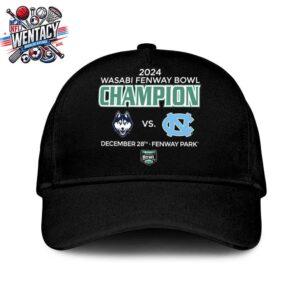 Uconn Huskies NCAA 2024 Wasabi Fenway Bowl Champion On December 28th At Fenway Park Hat-Cap