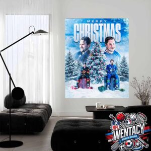 Vancouver Canucks NHL Merry Christmas 2024-2025 Home Decor Poster Canvas