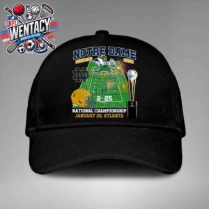 2025 College Football Playoff National Championship Notre Dame Fighting Irish January 20 2025 Atlanta GA At Mercedes-Benz Stadium Heltmet Mascot Classic Hat-Cap Snapback