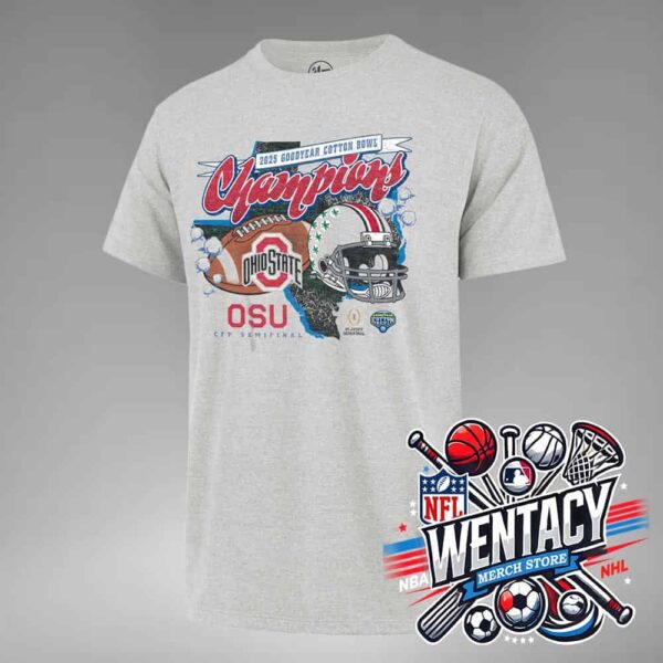 2025 Goodyear Cotton Bowl Classic Champions CFB Semifinal Ohio State Buckeyes Unisex T-Shirt