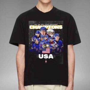 2025 IIHF World Junior Championship Team USA Hockey back-to-back Gold Unisex T-Shirt