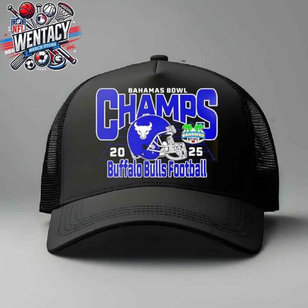 Bahamas Bowl 2025 Champions Buffalo Bulls Football Merch Trucker Hat