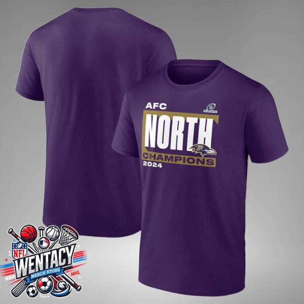 Baltimore Ravens 2024 NFL AFC North Division Champions Conquer Unisex T-Shirt