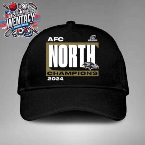 Baltimore Ravens NFL AFC North Division Champions 2024 Conquer Classic Hat-Cap