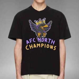 Baltimore Ravens The King Of AFC North Champions NFL Playoffs 2024-2025 Merch By CornDoggyLoL Unisex T-Shirt