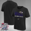 Baltimore Ravens X Nike Logo 2024 NFL AFC North Division Champions Locker Room Trophy Collection Unisex T-Shirt