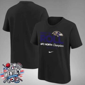 Baltimore Ravens X Nike 2024 NFL AFC North Division Champions Locker Room Trophy Collection Unisex T-Shirt