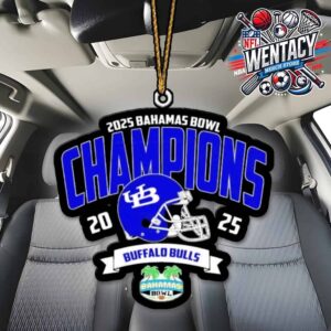 Buffalo Bulls Bahamas Bowl 2025 Champions Unstoppable Football Spirit Merch Tree Or Car Decoration Ornament