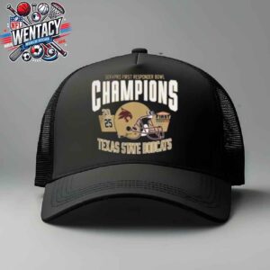 CFP Texas State Bobcats Servpro First Responder Bowl 2025 Champions On Jan 3 At Gerald J Ford Stadium Dallas TX Trucker Hat-Cap